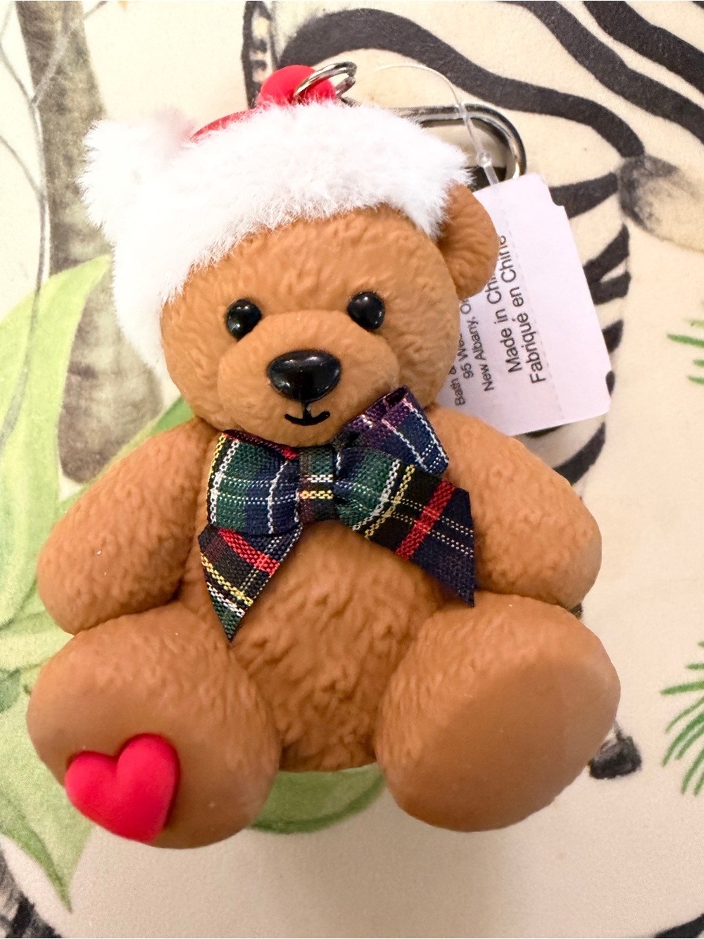 Bath & Body Works Brown Teddy Bear Bag Charm Hand Sani Holder NWT for 2026